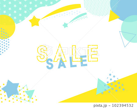 ポップでかわいいカラフルな流れ星の背景バナー ポップでかわいいカラフルな流れ星の背景バナー 102394532