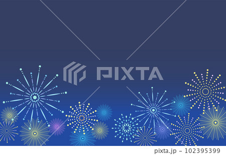 夏の打ち上げ花火 幾何学でかわいいシンプルイラストの背景素材 夏の打ち上げ花火 幾何学でかわいいシンプルイラストの背景素材 102395399