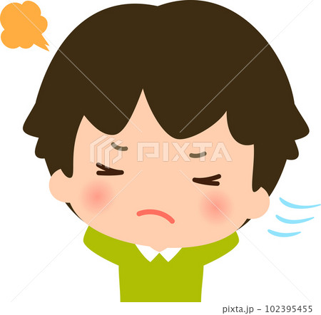 すねてそっぽを向く男の子 すねてそっぽを向く男の子 102395455