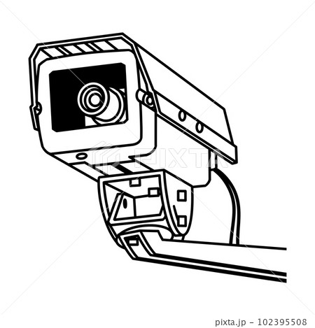 カメラ作動中のイラスト 102395508