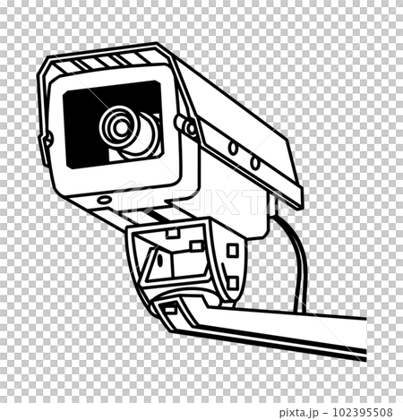 カメラ作動中のイラスト 102395508