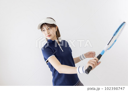 テニス 女性 バックハンド テニス 女性 バックハンド 102398747