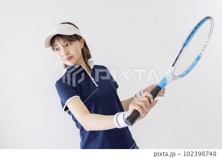 テニス 女性 バックハンド テニス 女性 バックハンド 102398748