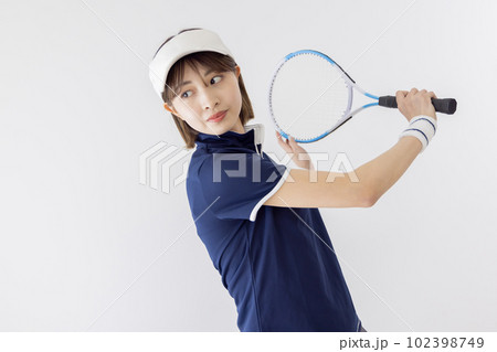 テニス 女性 バックハンド テニス 女性 バックハンド 102398749