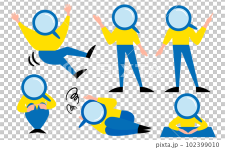 検索に関連するビジネスマン人物ベクターイラスト_混乱・web3・調査・失敗・サーチ 検索に関連するビジネスマン人物ベクターイラスト_混乱・web3・調査・失敗・サーチ 102399010