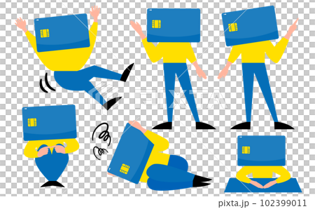 Business person vector illustration related to credit card_payment, delinquency, unpaid, card loan 102399011