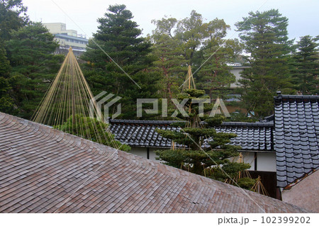 金沢　兼六園　成巽閣　庭園　屋根 102399202