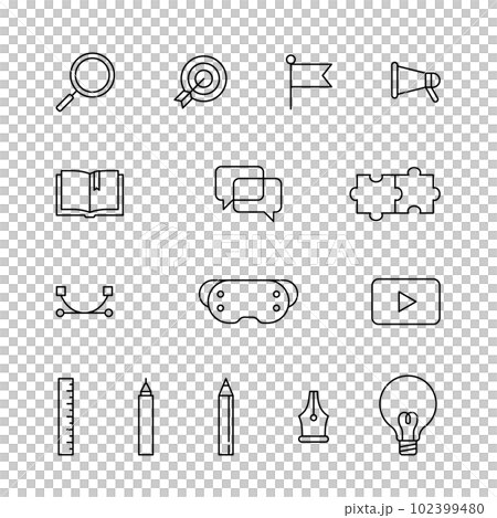 創意營銷工具圖標集 102399480