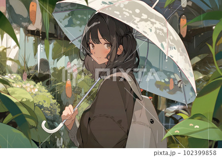 NAO 傘を持つ女の子 散歩・日傘をさす女 モネ