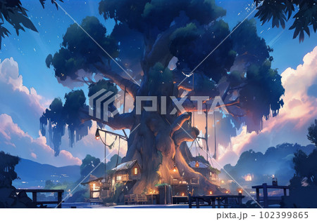 巨大なクスノキの御神木 102399865