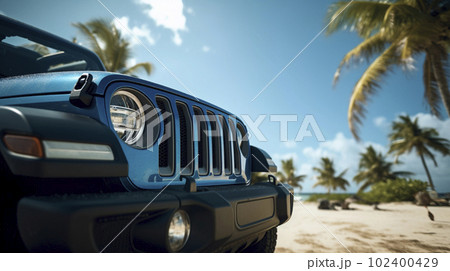 自動車と美しいビーチ 自動車と美しいビーチ 102400429