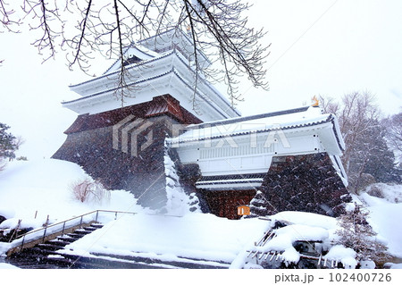雪の上山城 雪の上山城 102400726