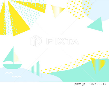 カラフルポップでかわいい夏の海と空のセールバナー カラフルポップでかわいい夏の海と空のセールバナー 102400915