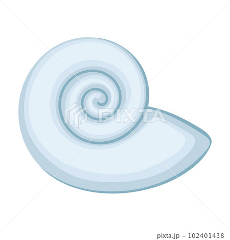 Vector illustration. Sea underwater snail shell. Spiral shell. 102401438