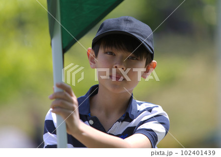 A young boy in outdoors A young boy in outdoors 102401439