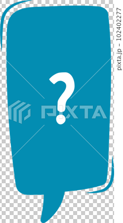 Question mark keyword speech bubble balloon icon sticker planner text box banner, flat png transparent element design 102402277