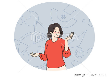 Businesswoman work with data and charts 102403808