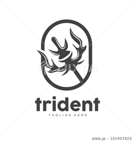 Trident Logo, Elegant Simple Minimalist Design, Zeus God Weapon Vector, Templete Illustration Symbol Icon Trident Logo, Elegant Simple Minimalist Design, Zeus God Weapon Vector, Templete Illustration Symbol Icon 102403928