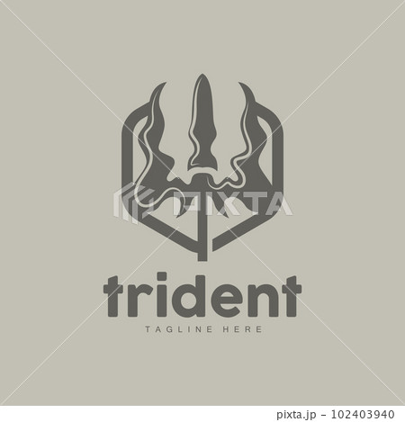 Trident Logo, Elegant Simple Minimalist Design, Zeus God Weapon Vector, Templete Illustration Symbol Icon Trident Logo, Elegant Simple Minimalist Design, Zeus God Weapon Vector, Templete Illustration Symbol Icon 102403940