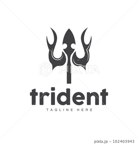 Trident Logo, Elegant Simple Minimalist Design, Zeus God Weapon Vector, Templete Illustration Symbol Icon Trident Logo, Elegant Simple Minimalist Design, Zeus God Weapon Vector, Templete Illustration Symbol Icon 102403943