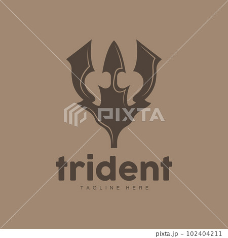 Trident Logo, Elegant Simple Minimalist Design, Zeus God Weapon Vector, Templete Illustration Symbol Icon Trident Logo, Elegant Simple Minimalist Design, Zeus God Weapon Vector, Templete Illustration Symbol Icon 102404211