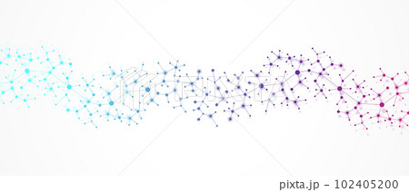 Abstract structure molecules or atom for science or medical background, illustration 102405200