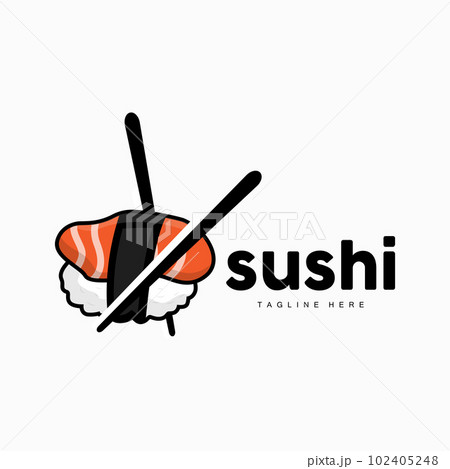Sushi Logo, Japanese Fast Food Design, Vector Icon Template Symbol Sushi Logo, Japanese Fast Food Design, Vector Icon Template Symbol 102405248