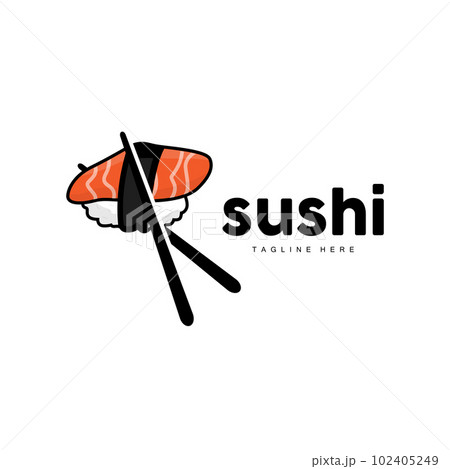 Sushi Logo, Japanese Fast Food Design, Vector Icon Template Symbol 102405249