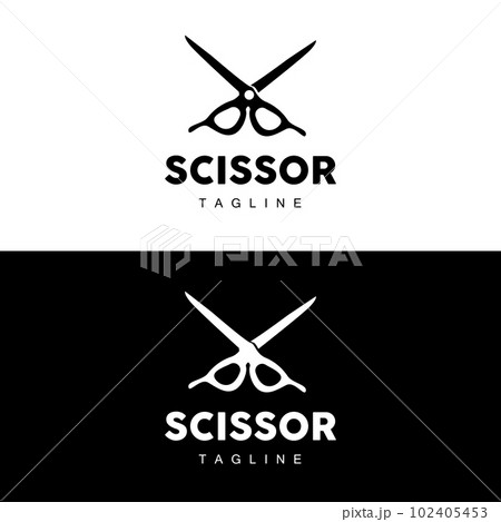Scissors Logo, Cutting Tools Vector, Barbershop Razor Scissors Simple Design, Illustration Template Icon Scissors Logo, Cutting Tools Vector, Barbershop Razor Scissors Simple Design, Illustration Template Icon 102405453