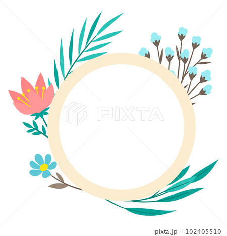 Background with flowers. Romantic template with floral decor. 102405510