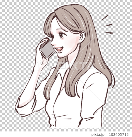 電話をする女性, 電話をかける女性, 女性,女の子, スマホ, スマートフォン, 通話, 問い合わせ 電話をする女性, 電話をかける女性, 女性,女の子, スマホ, スマートフォン, 通話, 問い合わせ 102405713