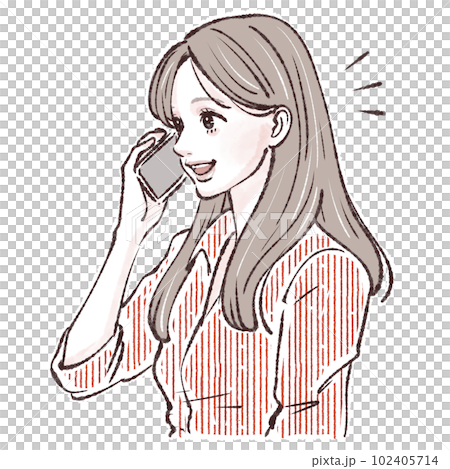 電話をする女性, 電話をかける女性, 女性,女の子, スマホ, スマートフォン, 通話, 問い合わせ 電話をする女性, 電話をかける女性, 女性,女の子, スマホ, スマートフォン, 通話, 問い合わせ 102405714