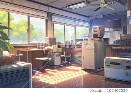 明るい無人のオフィス 102407089