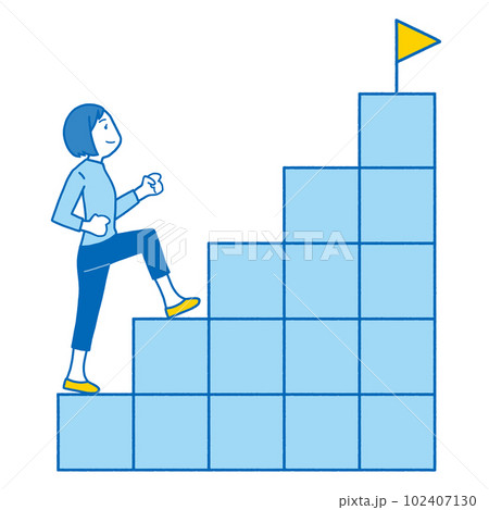 階段を登る女性 102407130