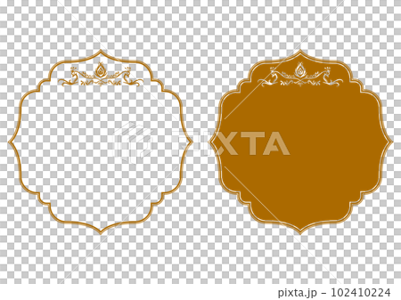 Indian style ornament frame set. Vector data. 102410224