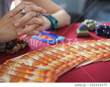 tarot card magic reading fortune esoteric teller witchcraft astrology divination gypsy card forecaster abstract symbol watercolor painting illustration art design selective focus tarot card magic reading fortune esoteric teller witchcraft astrology divination gypsy card forecaster abstract symbol watercolor painting illustration art design selective focus 102410375