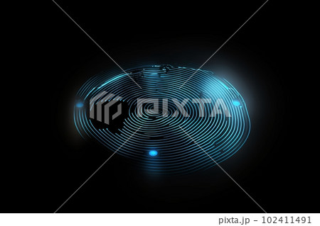 Fingerprint Authentication Button. Biometric Security Background Fingerprint Authentication Button. Biometric Security Background 102411491
