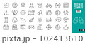 Business and company line icons Company. The set includes a Teamwork Presentation Leadership Manager Success Partnership 102413610