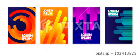 Minimalist hipster colored frame design. Geometric halftone line gradient. Frame for text and design. Modern art graphic. Design of gift cards, flyers and brochures. Vector Illustration. 102413825