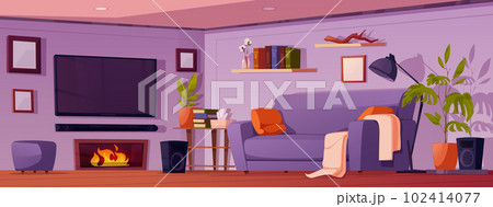 Modern living room interior with furniture 102414077