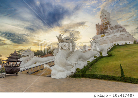 The scenic of Wat Haui Pla Kang temple in Chiang Rai, Thailand. 102417487