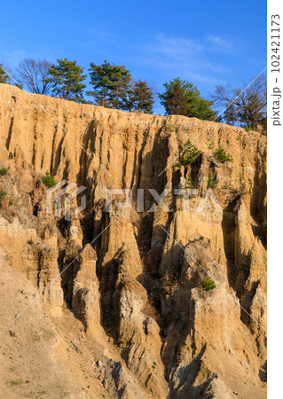 徳島_世界三大奇勝阿波の土柱の絶景風景 徳島_世界三大奇勝阿波の土柱の絶景風景 102421173