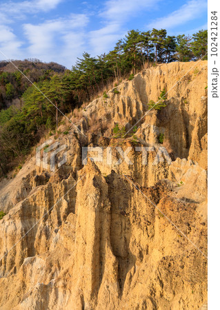徳島_世界三大奇勝阿波の土柱の絶景風景 徳島_世界三大奇勝阿波の土柱の絶景風景 102421284
