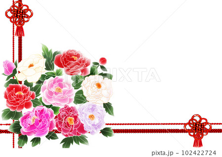 豪華な牡丹の花束のカード 102422724