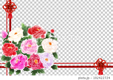 豪華な牡丹の花束のカード 102422724