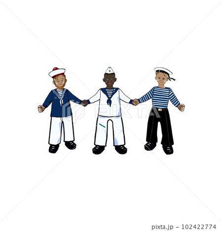marine, sea set, sailors on a white background 102422774