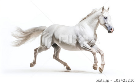 白背景の白馬 白背景の白馬 102423210