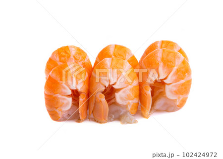boiled shrimp tail isolated 102424972