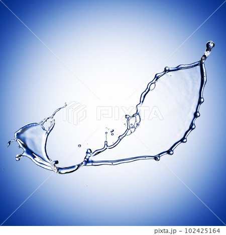 blue water splash isolated on blue background blue water splash isolated on blue background 102425164