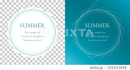 Material_Set of frames_A summer decorative frame with motifs of the sun, the sea, and the sky. Luxurious enclosure design Material_Set of frames_A summer decorative frame with motifs of the sun, the sea, and the sky. Luxurious enclosure design 102431648